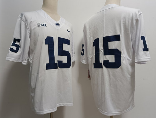 Penn State Nittany Lions 15 Drew Allar Football Jersey White