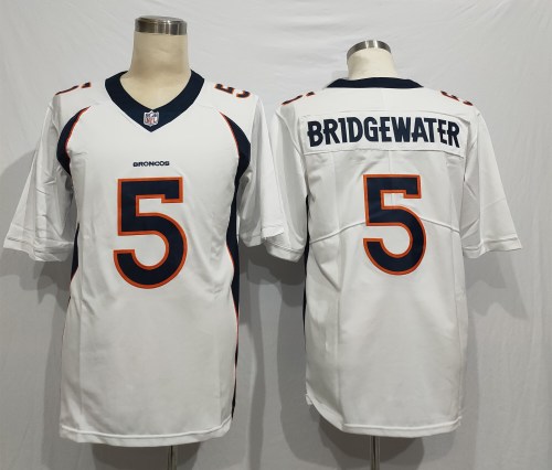 Denver Broncos 5 Teddy Bridgewater Football Jersey Limited White