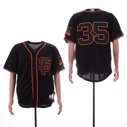 San Francisco Giants 35 Brandon Crawford  Baseball Jersey Black Fans