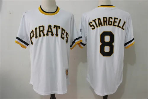 Pittsburgh Pirates 8 Willie Stargell Baseball Jersey White Retro