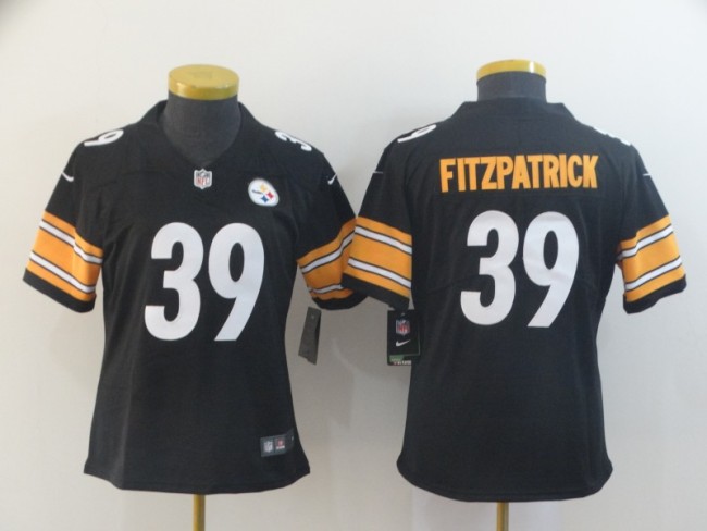 Women Pittsburgh Steelers 39 Minkah Fitzpatrick Football Jersey Legend Black