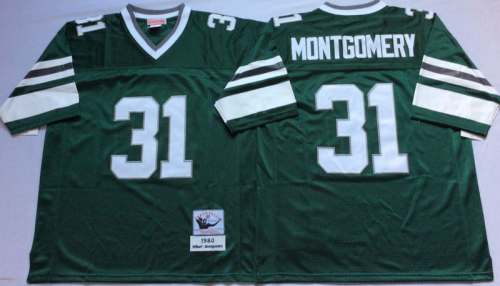 Philadelphia Eagles 31 Wilbert Montgomery Football Jersey Green Retro