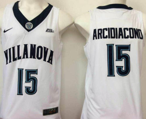 Villanova Wildcats 15 Ryan Arcidiacono College Basketball Jersey White