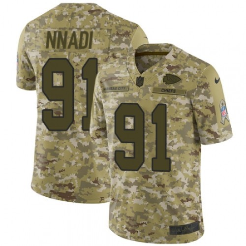 Kansas City Chiefs 91 Derrick Nnadi Football Jersey Legend Camo