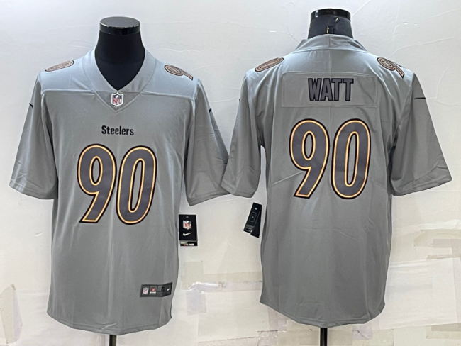 Pittsburgh Steelers 90 T.J. Watt Football Jersey Legend Gray