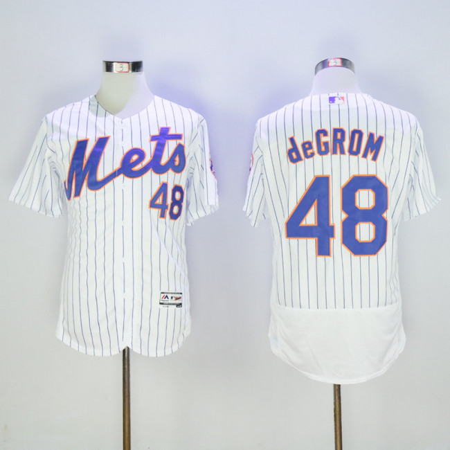 New York Mets 48 Jacob deGrom Flexbase Baseball Jersey White