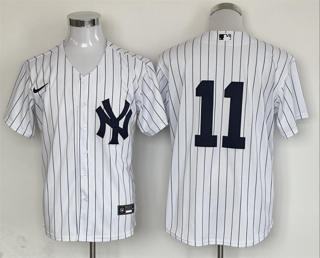 Nke New York Yankees 11 Anthony Volpe Baseball Jersey White