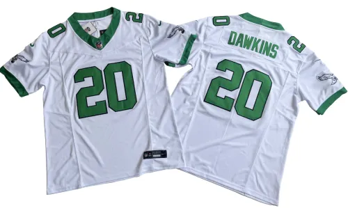 Philadelphia Eagles 20 Brian Dawkins Football Jersey White Three Dynasties