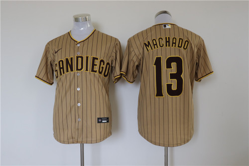 Nike San Diego Padres 13 Manny Machado Baseball Jersey Gray Fan