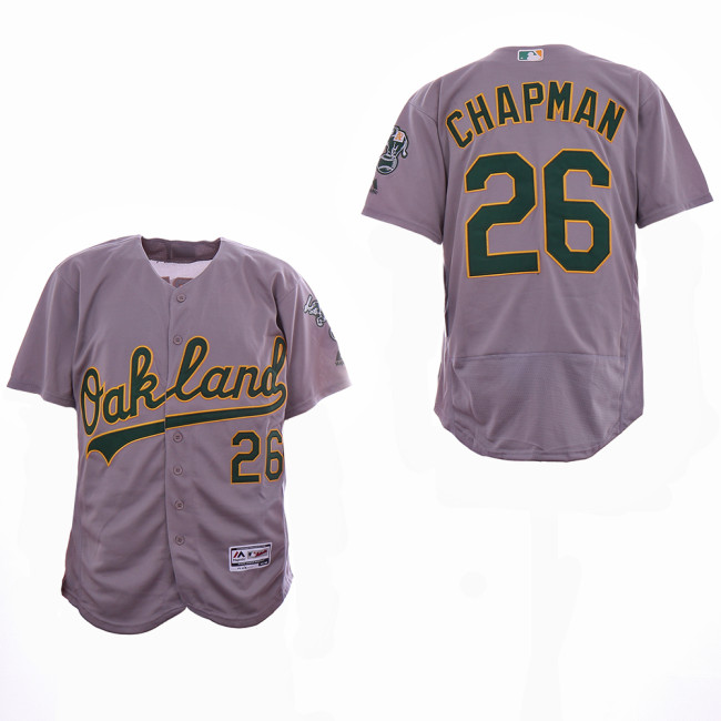 Oakland Athletics 26 Matt Chapman Flexbase Baseball Jersey Gray