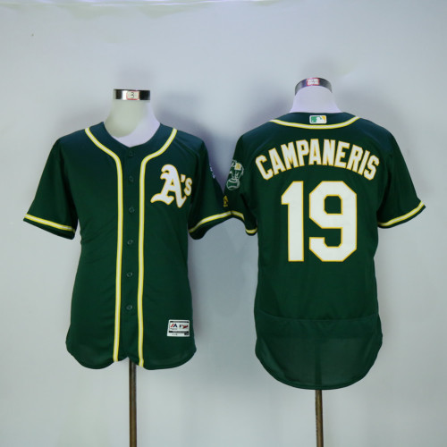 Oakland Athletics 19 Bert Campaneris Flexbase Baseball Jersey Green