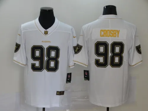 Oakland Raiders 98 Sidney Crosby Football Jersey Legend White gold Retro