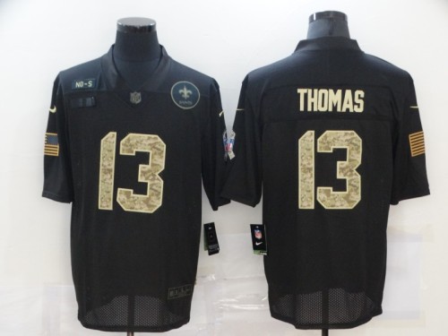 New Orleans Saints 13 Michael Thomas Football Jersey Salute camo