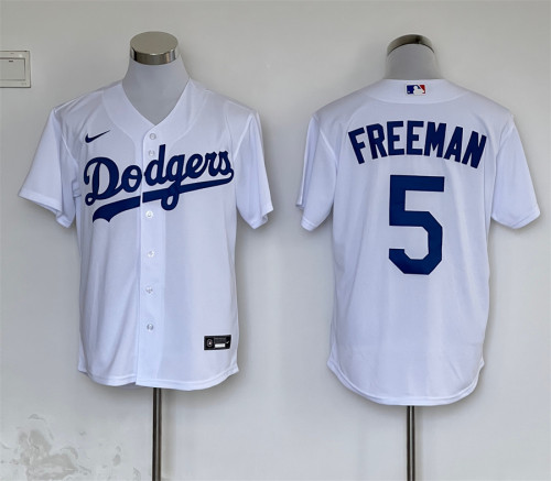 Nike Los Angeles Dodgers 5 Freddie Freeman Baseball Jersey White