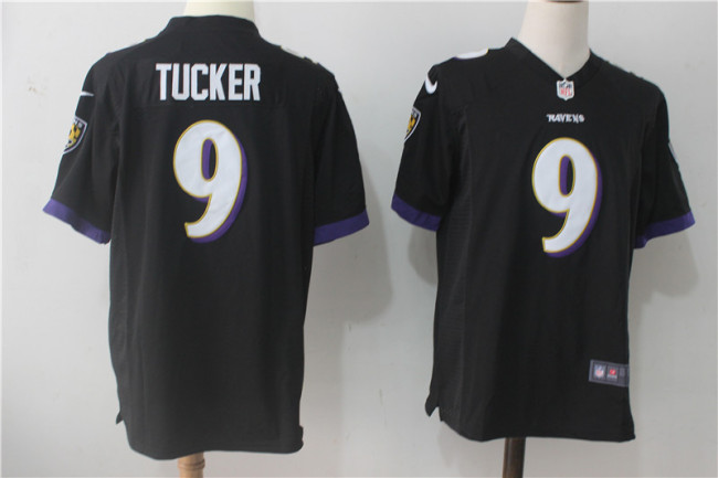 Baltimore Ravens 9 Justin Tucker Football Jersey Black Fan Edition