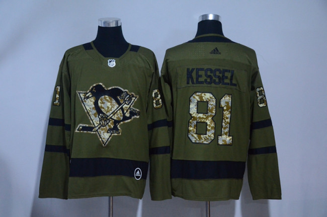 Adidas Classic Pittsburgh Penguins 81 Mary Hessel Ice Hockey Jersey Green