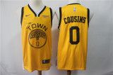 Nike Golden State Warrior 0 DeMarcus Cousins Basketball Jersey Yellow Playoff Award Edition