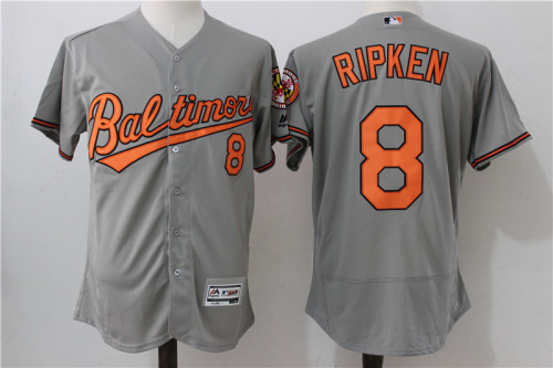 Baltimore Orioles 8 Cal Ripken Flexbase Baseball Jersey Gray