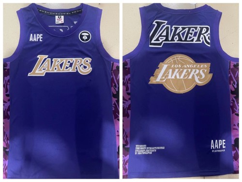 AAPE Los Angeles Lakers Basketball Jersey purple