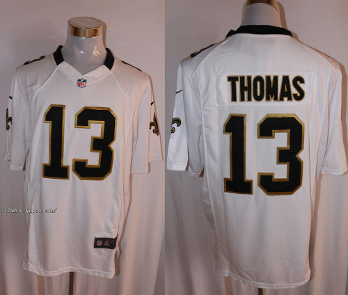 New Orleans Saints 13 Michael Thomas Football Jersey White Fan edition