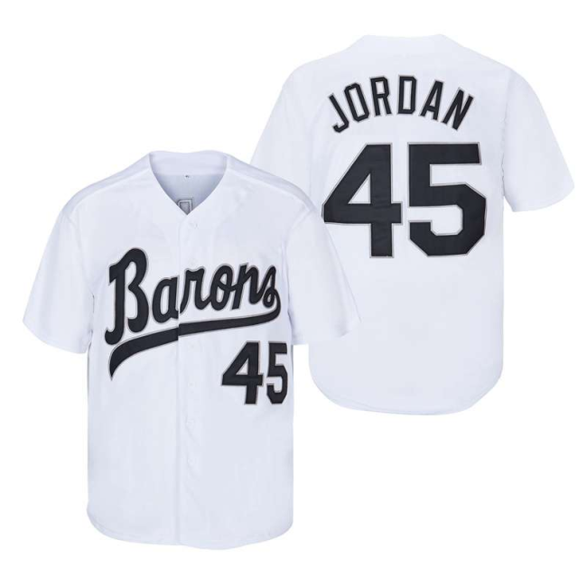 Movie Chicago White Sox 45 Michael Jordan Baseball Jersey White