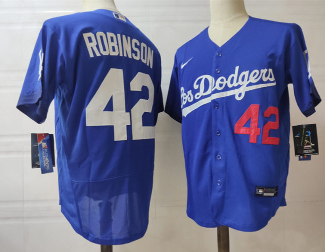 Nike Los Angeles Dodgers 42 Jackie Robinson Baseball Jersey Blue