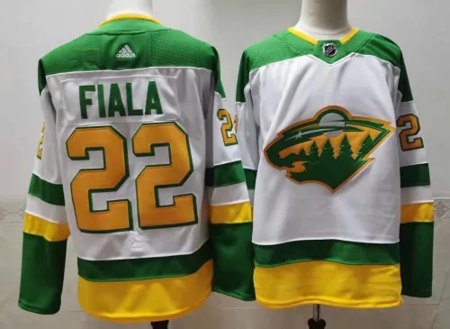 Adidas Minnesota Wild 22 Kevin Fiala Ice Hockey Jersey White