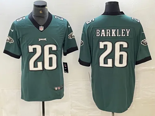 Philadelphia Eagles 26 Saquon Barkley Football Jersey Legend Green