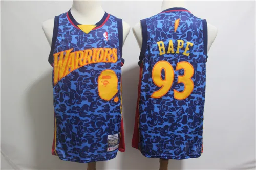 Comfortable Monkey Joint Warrior 93 BAPE Blue Jersey