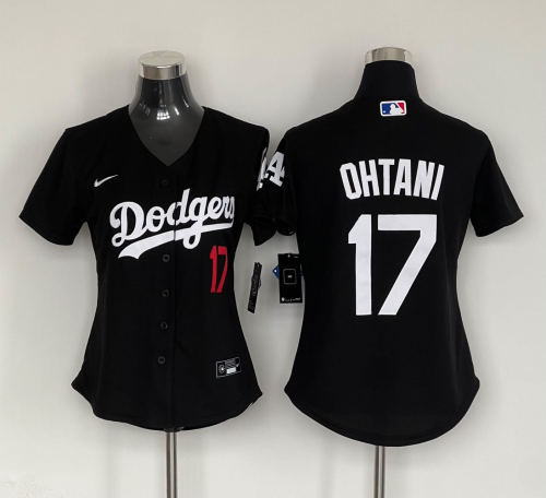 Women Nike Los Angeles Dodgers 17 Shohei Ohtani Baseball Jersey Black
