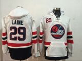 Classic Winnipeg Jets 29 Patrik Laine Ice Hoodies Hockey Jersey White