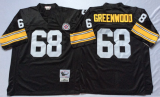 Pittsburgh Steelers 68 L.C. Greenwood Football Jersey Black Retro