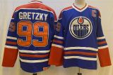 Edmonton Oilers 99 Wayne Gretzky Ice Hockey Jersey Orange Retro