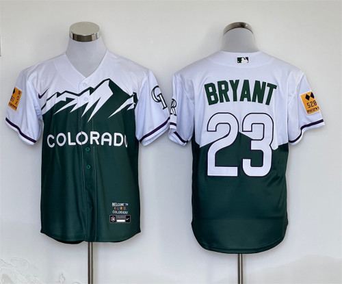 Nike Colorado Rockies 23 Kris Bryant Baseball Jersey City Edition