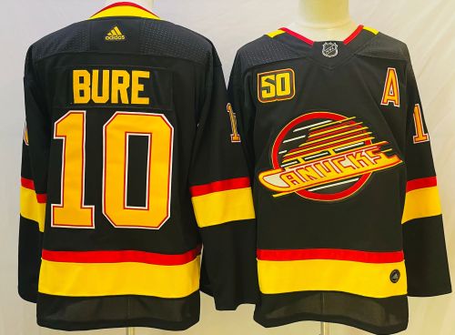 Adidas Vancouver Canucks 10 Pavel Bure Ice Hockey Jersey Black