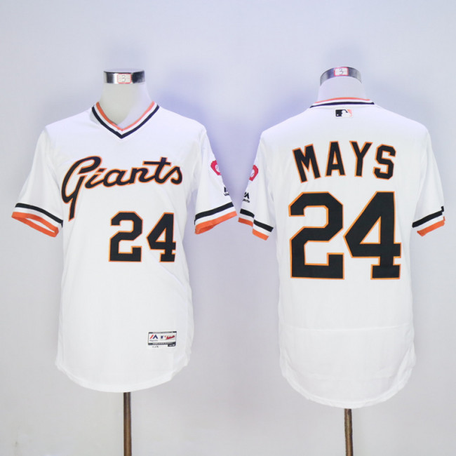 San Francisco Giants 24 Willie Mays Flexbase Baseball Jersey Orange