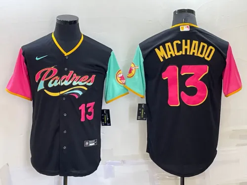 Nike San Diego Padres 13 Manny Machado Baseball Jersey Black City Edition