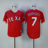 Texas Rangers 7 Ivan Rodriguez Baseball Jersey Red