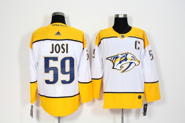 Adidas Classic Nashville Predators  Nashville Predators 59 Roman Josi Ice Hockey Jersey White