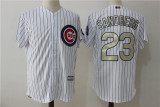 Chicago Cubs 23 Ryne Sandberg Baseball Jersey White Champion Fans