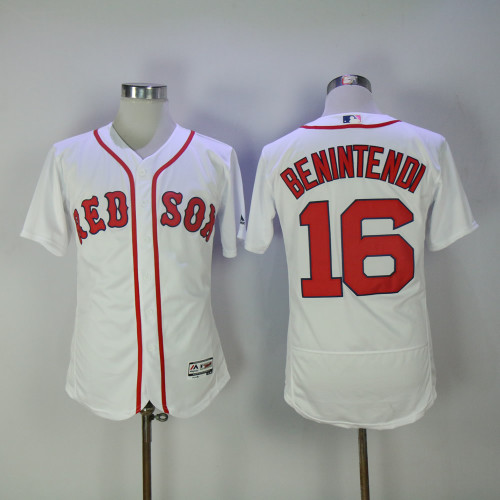 Boston Red Sox 16 Andrew Benintend Flexbase Baseball Jersey White