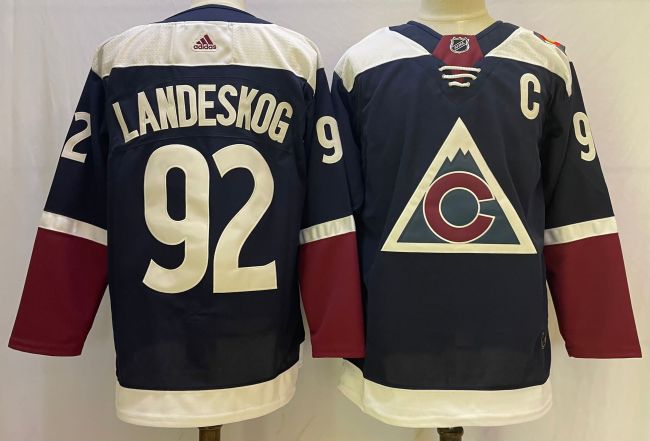 Adidas Classic Colorado Avalanche 92 Gabriel Landeskog Ice Hockey Jersey Navy Blue