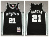 Youth San Antonio Spurs 21 Tim Duncan Basketball Jersey Black Retro