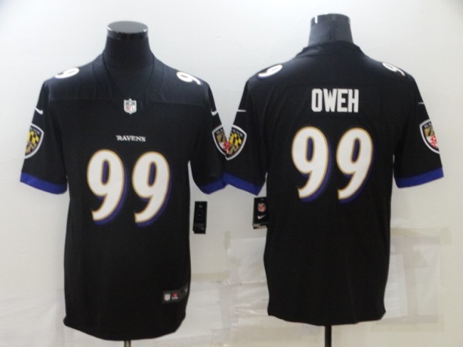 Baltimore Ravens 99 Jayson Oweh Football Jersey Limited Black