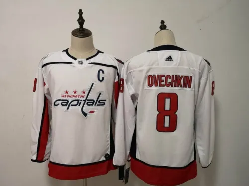 Women Adidas Classic Washington Capitals 8 Alex Ovechkin Ice Hockey Jersey White