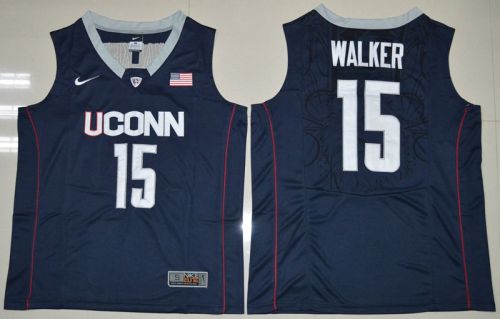 Uconn Huskies 15 Kemba Walker College Basketball Jersey Navy Blue