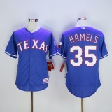 Texas Rangers 35 Cole Hamels Baseball Jersey Blue