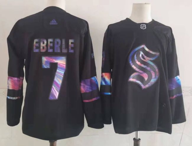 Adidas Seattle Kraken 7 Jordan Eberle Ice Hockey Jersey Black