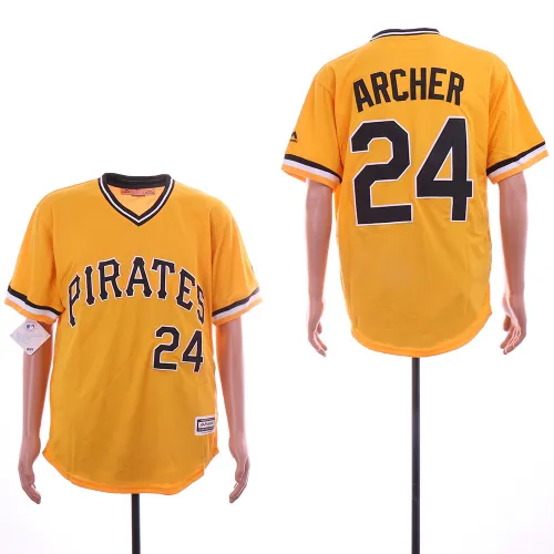 Pittsburgh Pirates 24 Chris Archer Baseball Jersey Yellow Fan