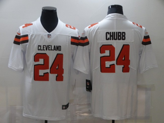 Cleveland Browns 24 Nick Chubb Football Jersey Legendary White